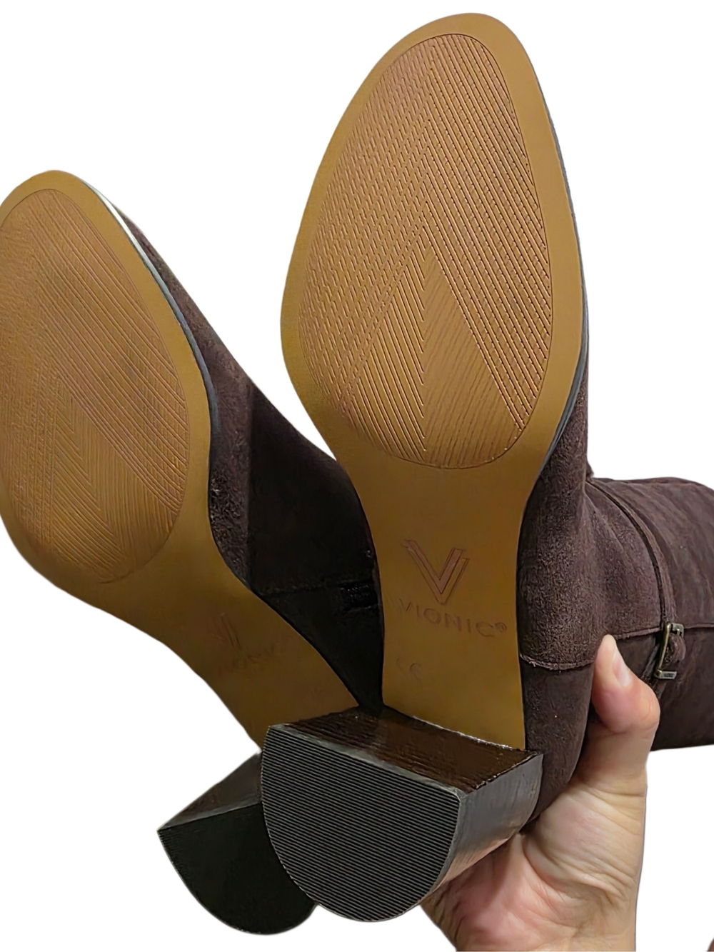 Vionic Valora Leather Knee High Boots NIB - Wide Calf - Chocolate Ganache - Picture 6 of 7